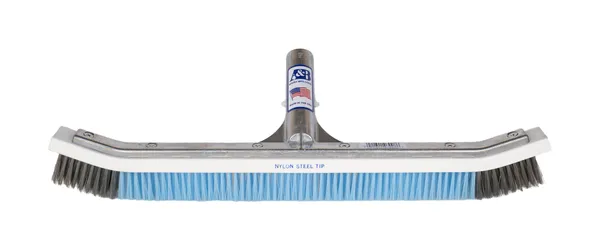 A&B Model 3008 18" Curved Steel Tipped Nylon Body Wall Brush - photo 1 of 6