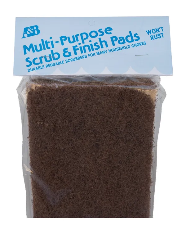 A&B Model 8034 Mr. Scrubber Replacement Pads — 2 Brown Pads Packaged - photo 2 of 3