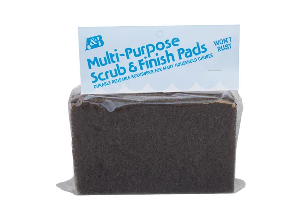 A&B Model 8534 Mr. Scrubber Jr. Replacement Pads — 2 Brown Pads Packaged - photo 1 of 3