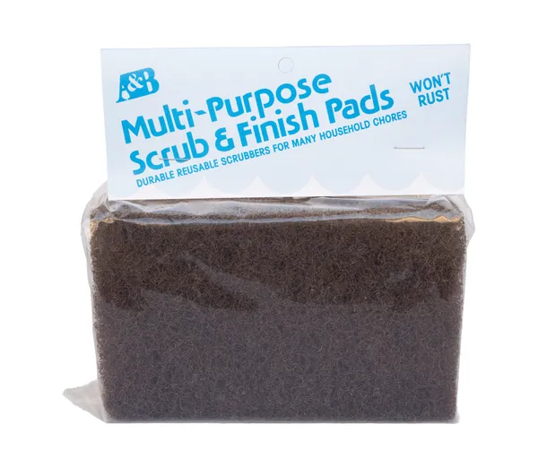 A&B Model 8534 Mr. Scrubber Jr. Replacement Pads — 2 Brown Pads Packaged - photo 2 of 3